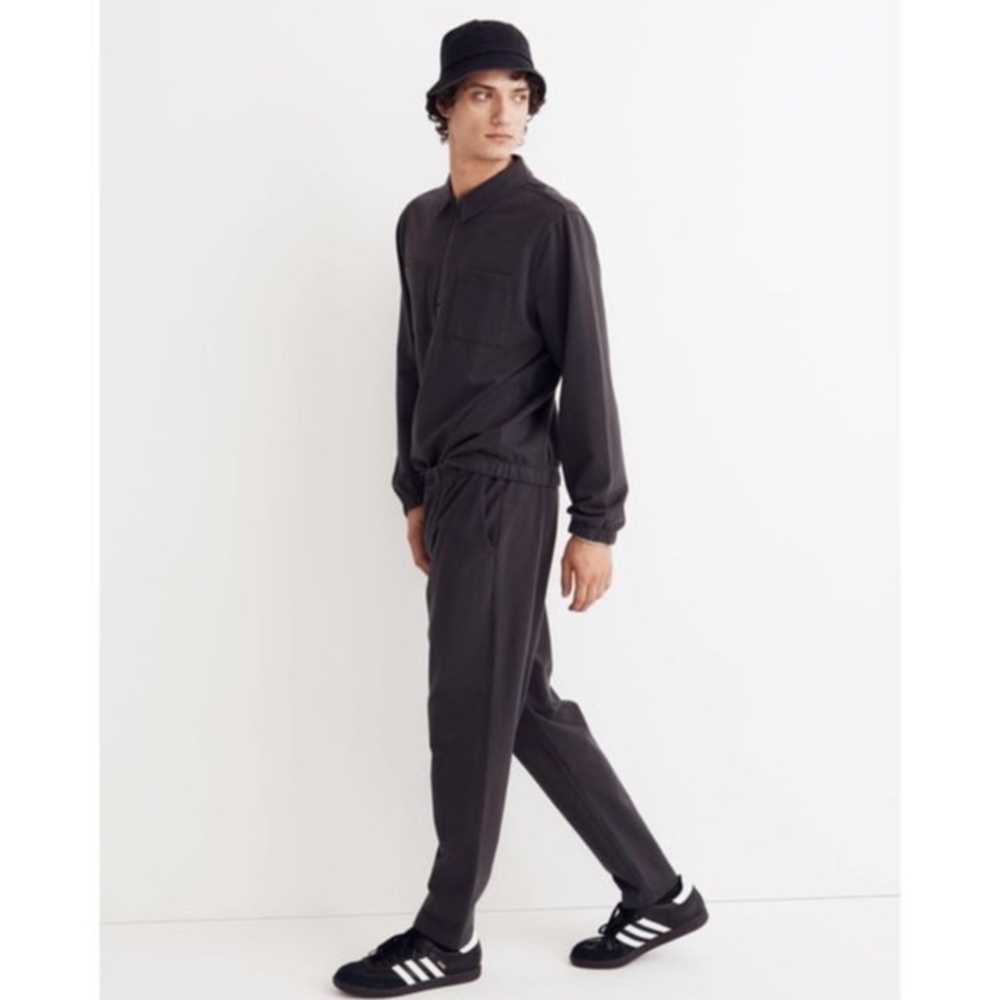 MADEWELL Men's Blue Twill-knit Trousers